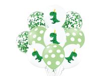 Zestaw balonów „Dinozaury - zielone”, 12 cali, 10 szt. [balony na hel]