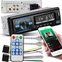 RADIO SAMOCHODOWE 1-DIN BLUETOOTH USB SD AUX MP3 MIKROFON PILOT ZESTAW