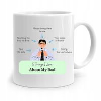 Kubek Na Dzień Ojca Dla Taty 5 Things I Love Z Nadrukiem Ze Zdjęciem