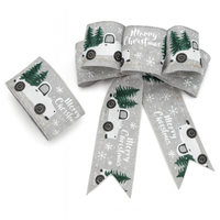 taśma świąteczna na kokardę, wstążka na prezent bożonarodzeniowa