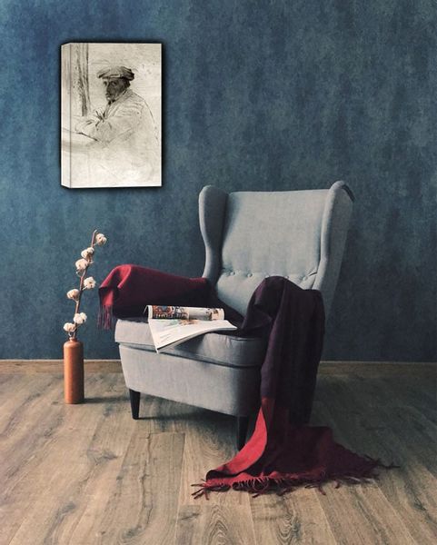 The Engraver Joseph Tourny, Edgar Degas - obraz na płótnie 20x30 cm zdjęcie 2