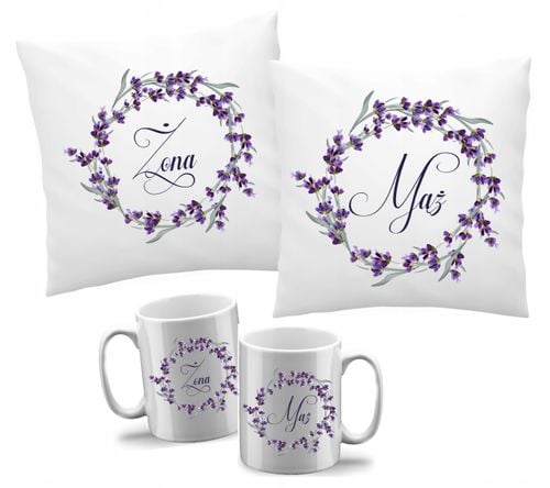 Prezent dla rodziców Mąż i Żona Poduszka kubek na Arena.pl