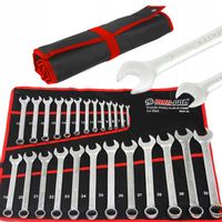 ZESTAW KLUCZE PŁASKO-OCZKOWE 25 EL 6-32mm SATYNA PŁASKIE PŁACHTA KLUCZ ETUI