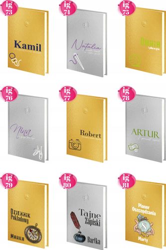 PLANER murarz tynkarz DZIENNY kalendarz książkowy A4 złoty srebrny na Arena.pl