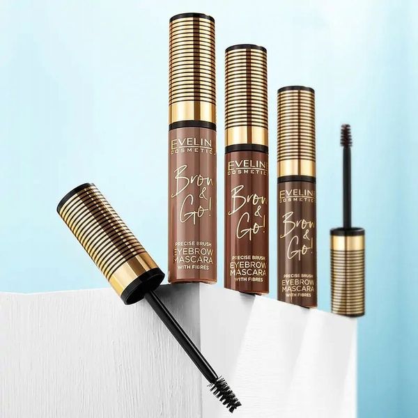 Eveline Mascara Do Brwi 02 Dark Brow And Go! ze Szczoteczką zdjęcie 5