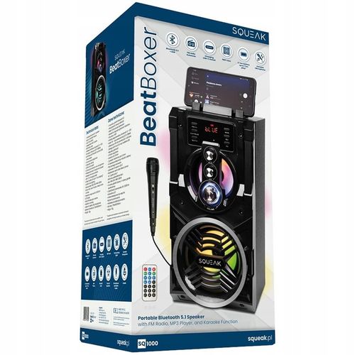 MOBILNY GŁOŚNIK BOOMBOX BLUETOOTH FM 3szt-MIKROFON na Arena.pl