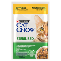 Purina Cat Chow Sterilised Karma Z Kurczakiem I Bakłażanem W Sosie 85g