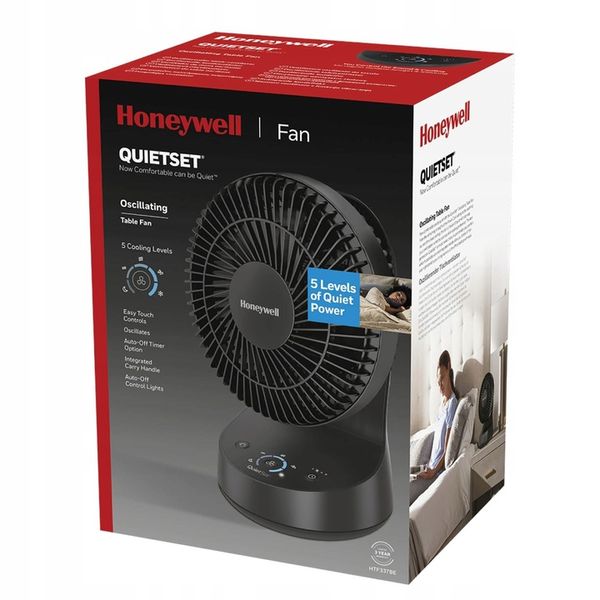 WENTYLATOR WIATRAK BIURKOWY HONEYWELL HTF337 5TRYBÓW CICHA PRACA TIMER zdjęcie 12