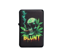 Zapalniczka Benzynowa z Nadrukiem Zielona czaszka i napis BLUNT Gentelo