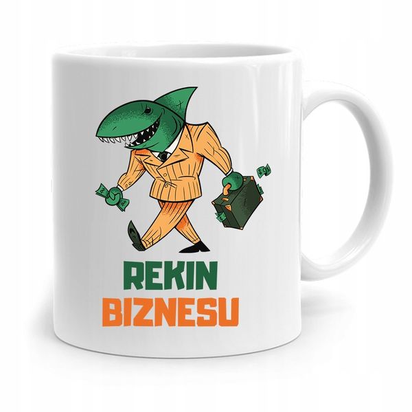 Kubek Prezent Dla Kierownika Rekin Biznesu Z Nadrukiem Ze Zdjęciem zdjęcie 1