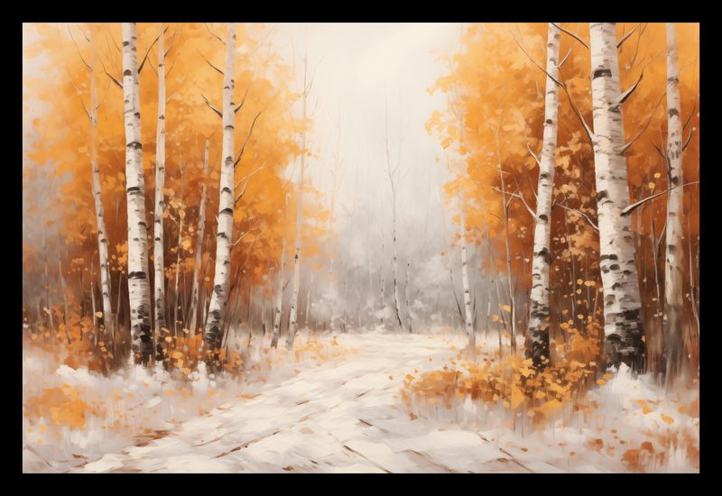 Plakat 30x20cm Jesienne Brzozy zdjęcie 2