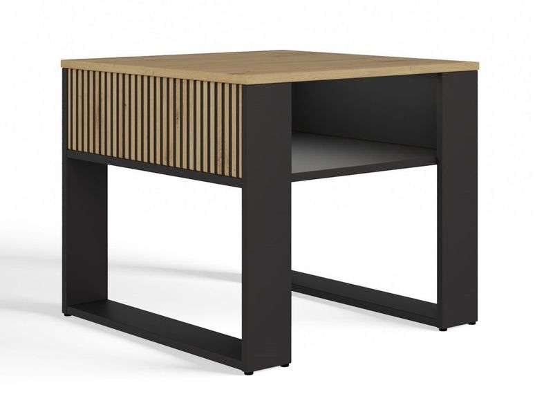 Ława Modern 2P MINI SLIM DĄB ARTISAN CZARNY zdjęcie 1