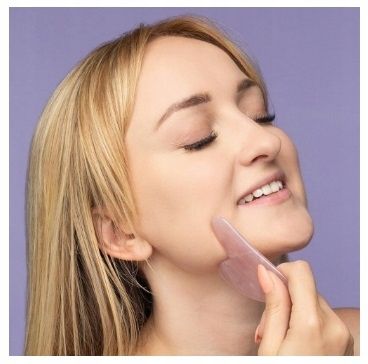 Fluff Kamień Gua Sha do Masażu Twarzy Różowy Kwarc na Arena.pl