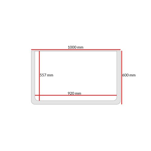 Lustro ścienne Chloe 100 x 60 Białe na Arena.pl