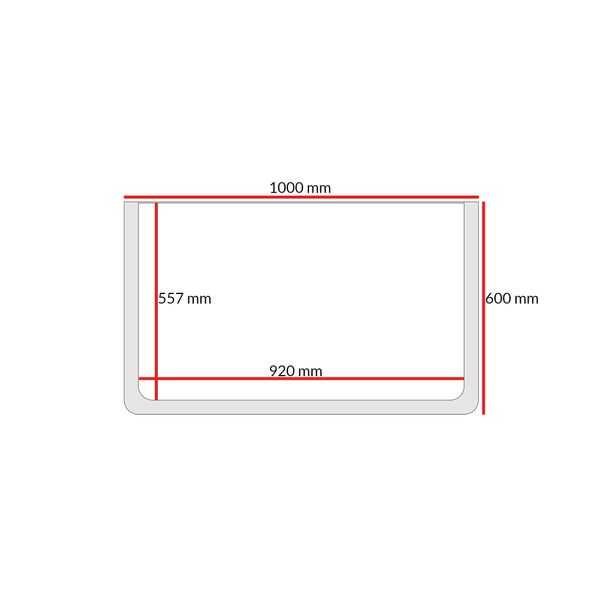 Lustro ścienne Chloe 100 x 60 Białe zdjęcie 2