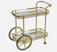 Barek na kółkach wózek kuchenny serwisowy barowy mobilny szklany metal
