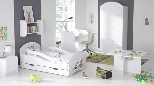 Łóżko dziecięce LEO 140x70 białe na Arena.pl