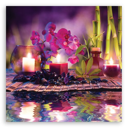 OBRAZ NA PŁÓTNIE Spa Orchidea Świeca na Arena.pl