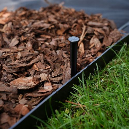 OBRZEŻE OGRODOWE 10m czarny 4,5cm trawnikowe border tworzywo + kotwy na Arena.pl