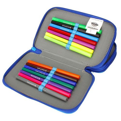 TRZYKOMOROWY PIÓRNIK SZKOLNY PSI PAW PATROL Chase z WYPOSAŻENIEM 30 element na Arena.pl