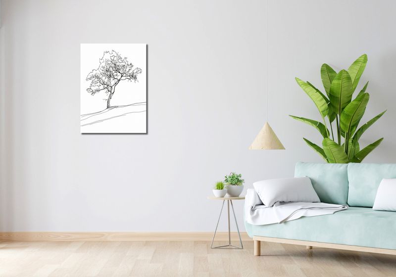 Obraz 50x70cm Drzewo w Zarysie zdjęcie 2