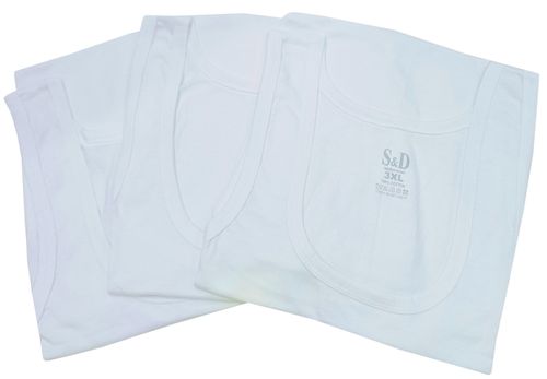 PODKOSZULKA KOSZULKA MĘSKA 100 % BAWEŁNA GŁADKA BIAŁA OKRĄGŁY - L na Arena.pl