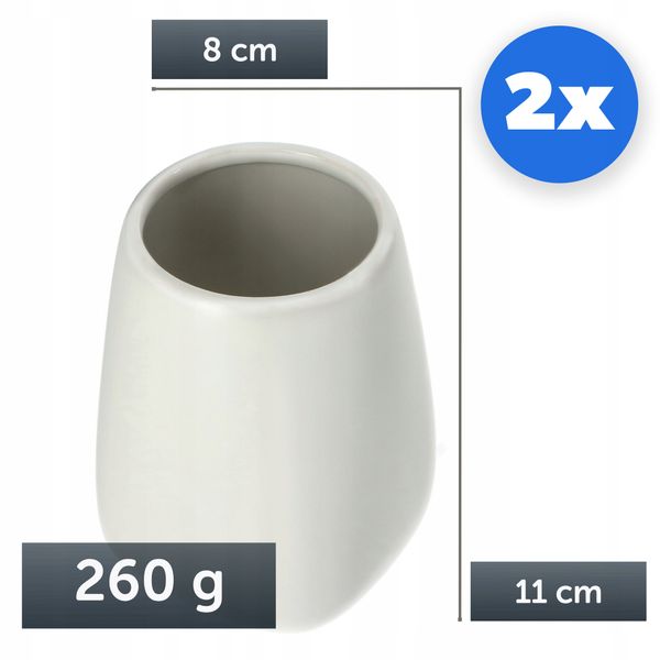 KADAX Kubek Pojemnik Na Szczoteczki Zestaw 2szt zdjęcie 3
