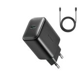 ładowarka sieciowa usb-c 25w sfc pps pd + kabel usb-c 1m - czarna