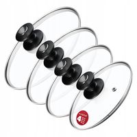 KADAX Pokrywka Szklana Zestaw Pokryw 20/24/26/28cm