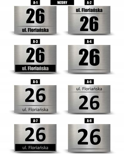 Tabliczka adresowa z numerem domu Tablica NIERDZEWNA Numer na dom na Arena.pl