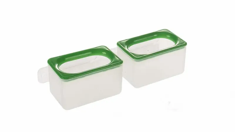 Poidło/ Karmidło podwójne  na listwie dla ptaków zdjęcie 1