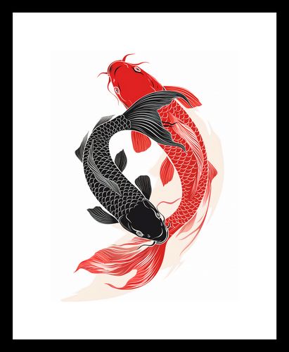 Plakat 15x20cm Yin i Yang Koi na Arena.pl