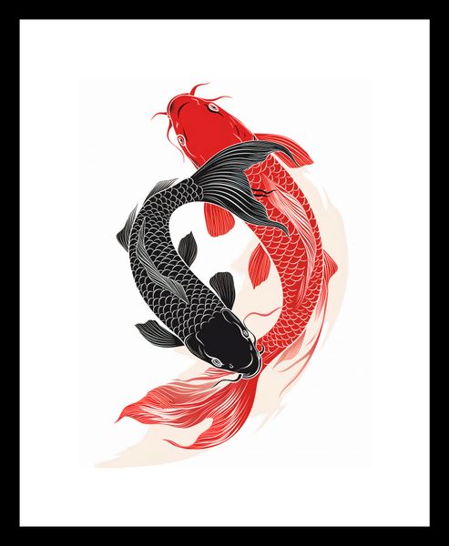 Plakat 15x20cm Yin i Yang Koi zdjęcie 3