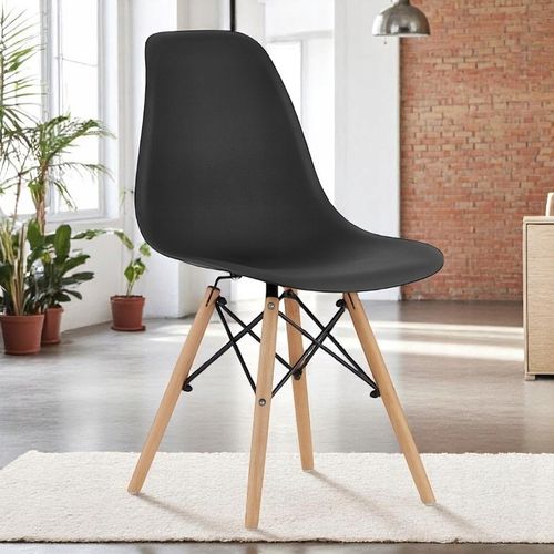 Krzesło Skandynawskie CZARNE TANIE Do Salonu Kuchni Biura WERSJA na Arena.pl