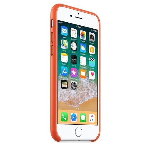 Apple iPhone 8 / 7 Leather Case - Bright Orange na Arena.pl