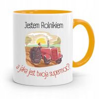 Dla Rolnika Kubek Zółty Jestem Rolnikiem Prezent Z Nadrukiem Ze Zdjęciem