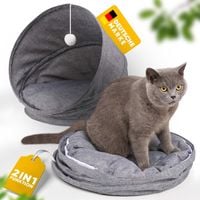 legowisko domek dla kota 2w1 rozmiar s szary