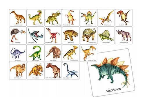ADAMIGO MEMORY DINOZAURY - memo Dino na Arena.pl