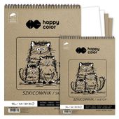 SZKICOWNIK NA SPIRALI A4 30+30 HAPPY COLOR 5905130007750