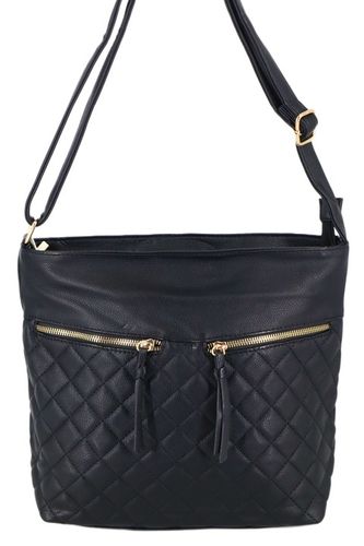 Torebka damska listonoszka klasyczna miękka z długim paskiem pikowana na Arena.pl