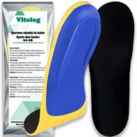 Wkładki do Butów Ortopedyczne Supinujące na Płaskostopie Amortyzujące 44/46