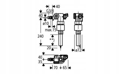 Zawór napełniający Grohe 3/8" do spłuczek podtynkowych 6 l 43537000 na Arena.pl