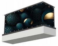 Osłona balkonowa mata ozdobna na balkon na wymiar ABSTRAKCYJNE ZIELONE KULE