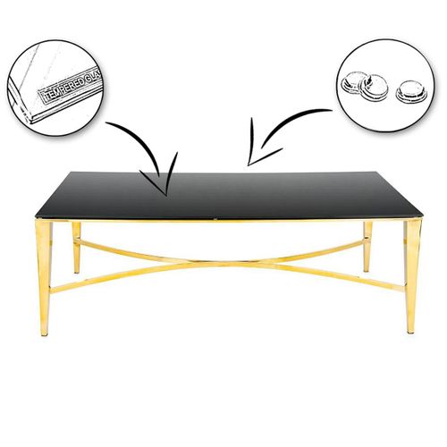 Stolik kawowy Rays Gold Black na Arena.pl