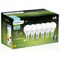 6x Żarówka LED E14 Kulka 10W = 100W 1100lm 6500K Zimna LUMILED NIE