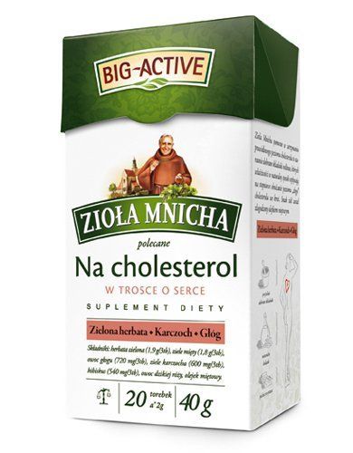 Herbata zioła mnicha na cholesterol - Big Active - sasz.*20 zdjęcie 1
