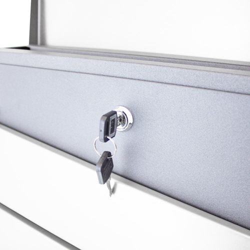 18394 Pojedyńcza skrzynka pocztowa srebrna designerska stalowa na na Arena.pl