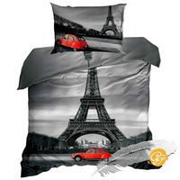 Pościel bawełna satyna 3D 140x200cm WIEŻA EIFFLA