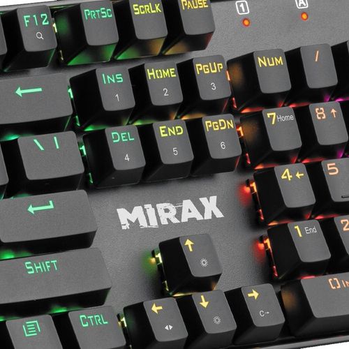 Klawiatura Mechaniczna Gamingowa Podświetlana RGB Pełnowymiarowa MIRAX GK-3 na Arena.pl