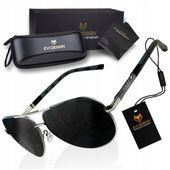 OKULARY PRZECIWSŁONECZNE męskie AVIATOR POLARYZACYJNE PILOTKI UV400 +